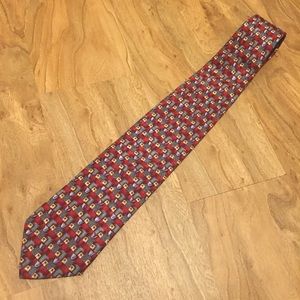 🌹 Ermenegildo Zegna Red Floral Silk Tie - Mens